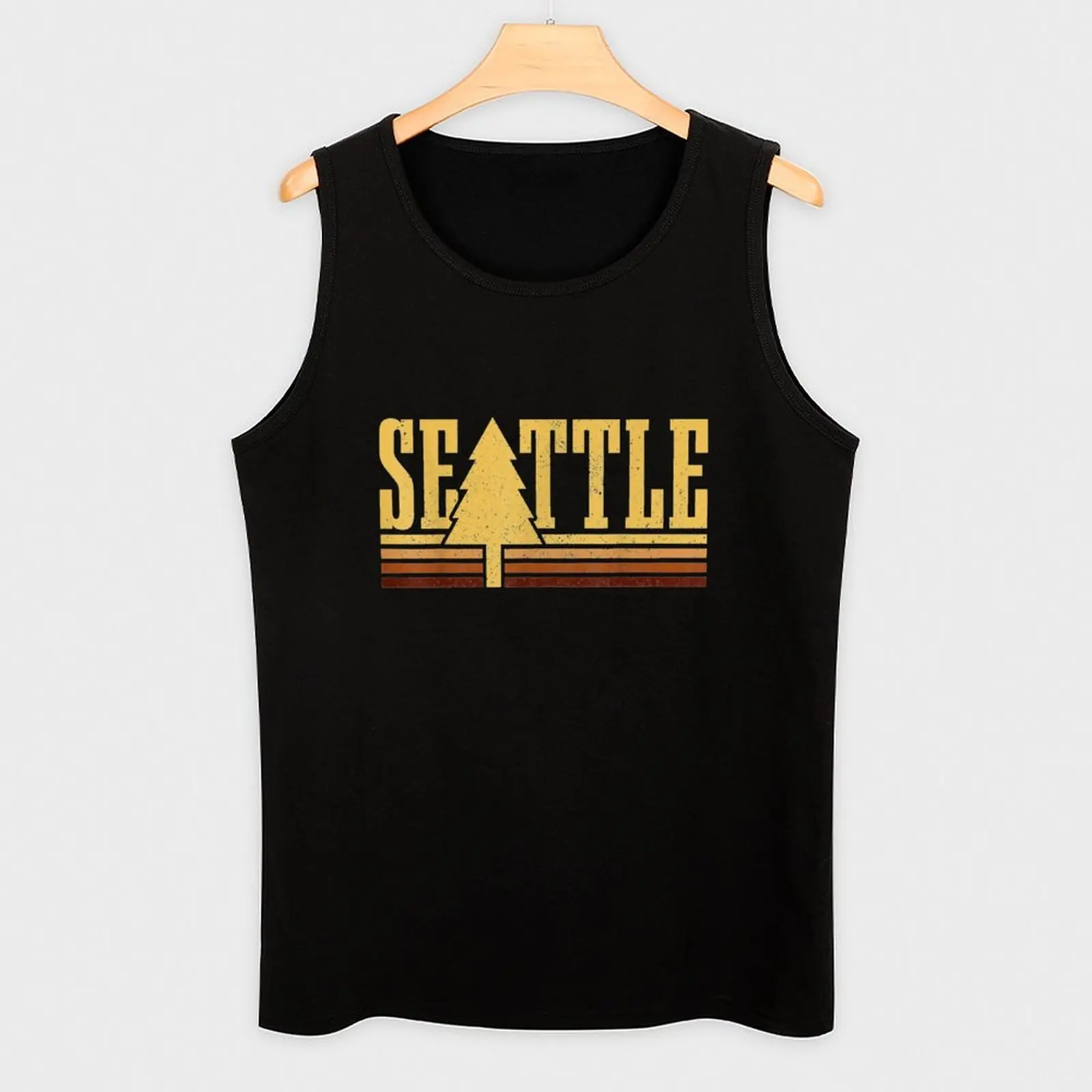 Фото Винтажная майка Seattle Washington Tree State Pride для кемпинга и походов, простая базовая майка стандартного кроя без рукавов №3