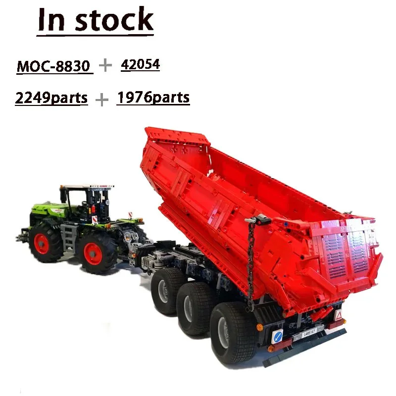 Электротрактор MOC строительный блок со сращением автомобиля модель для взрослых