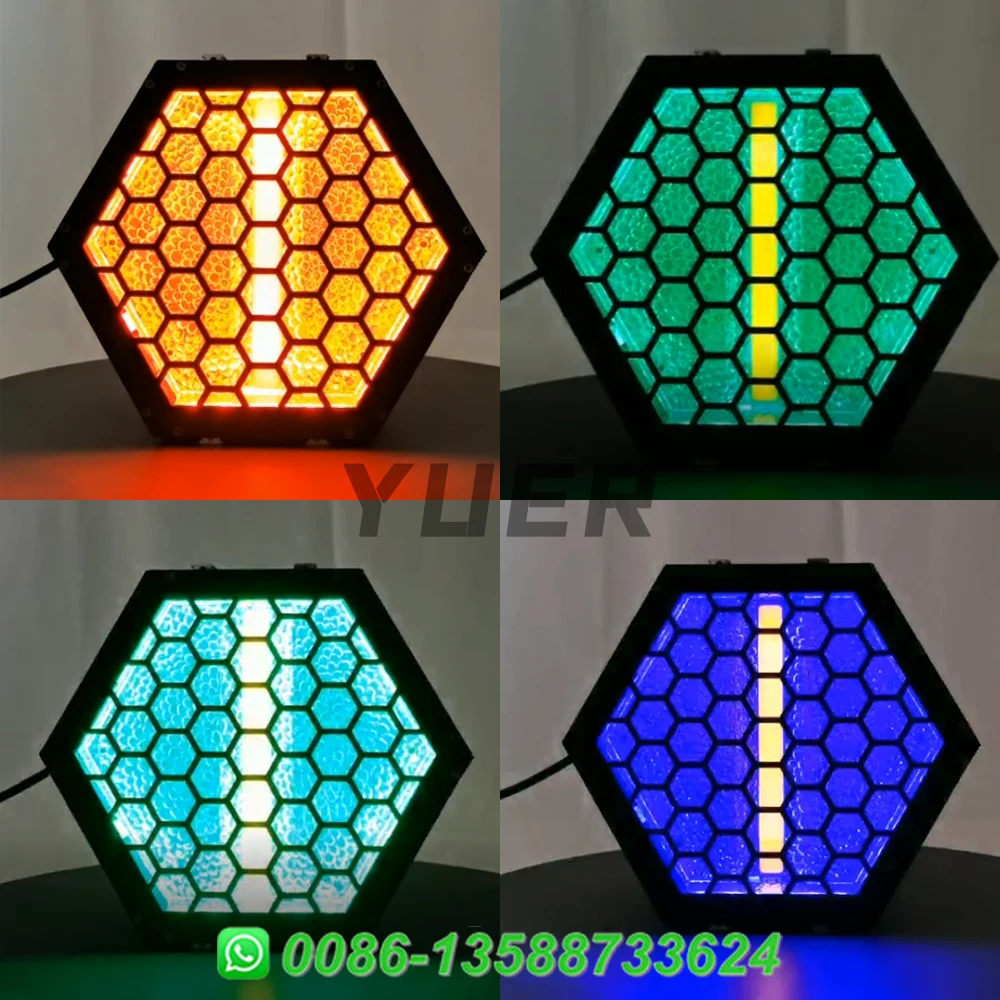 Splicing Strobe Retro Lights 24x0.25W RGB 3IN1 + 100W Gold Color COB LED Background Lighting DJ Disco Bar Party Christmas Light images - 6