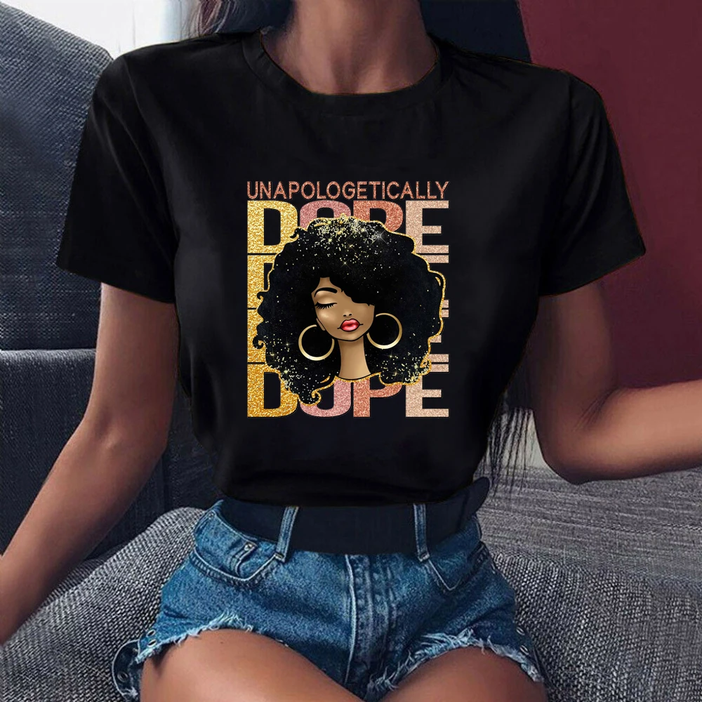 

God says you are black girl is beutiful magic t shirt women fashion graphic t shirts black lives matter Juneteenth tshirt tops