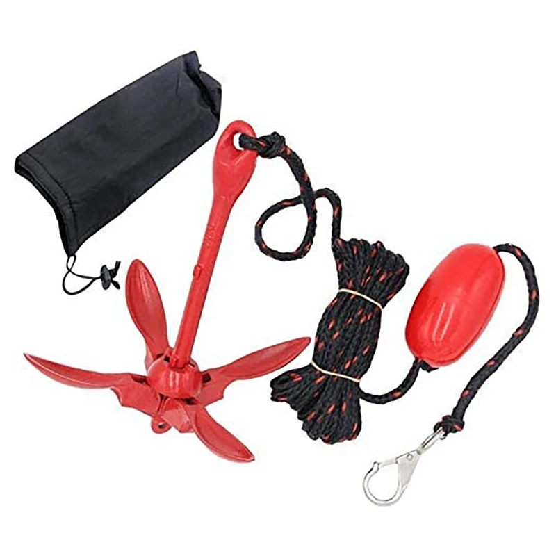 

New-Kayak Anchor Kits Portable Folding Anchor Kit For Fishing Kayaks Canoe Jet Ski Paddle Board Small Boats Etc