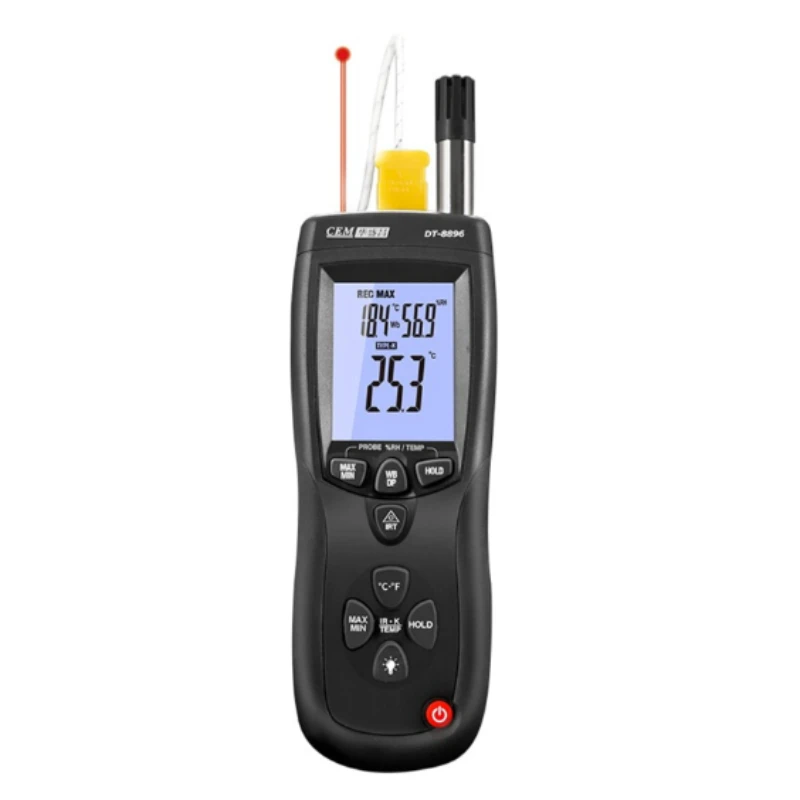 

DT-8896 Высокоточный промышленный Измеритель температуры и влажности три в одном профессиональный тестер температуры и влажности