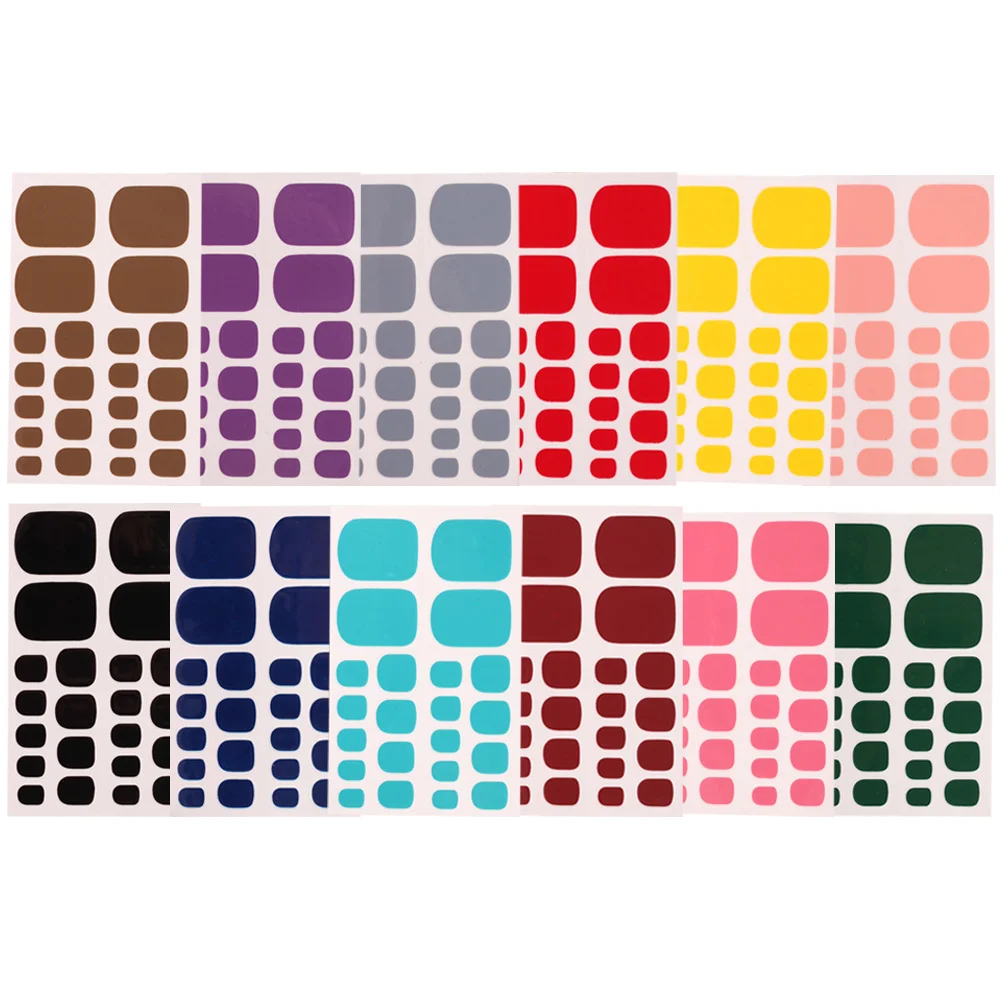 

12 Sheets Sticker Toe Stickers Child Nail Diva Gloss Strips Manicure