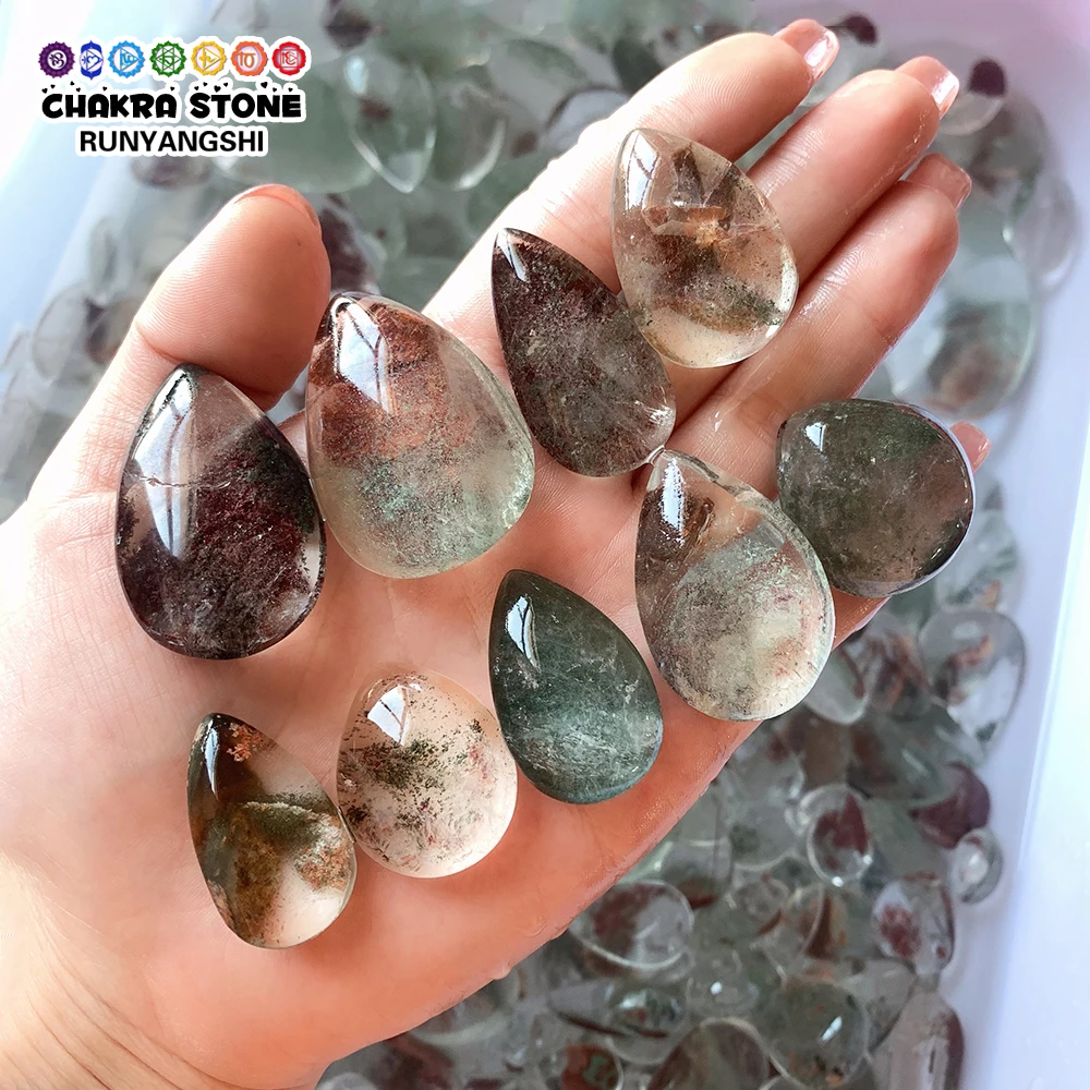 

1 шт. Натуральный Зеленый Фантом в форме капли воды, ремесла, лечебные кристаллы для сада, украшение для рукоделия