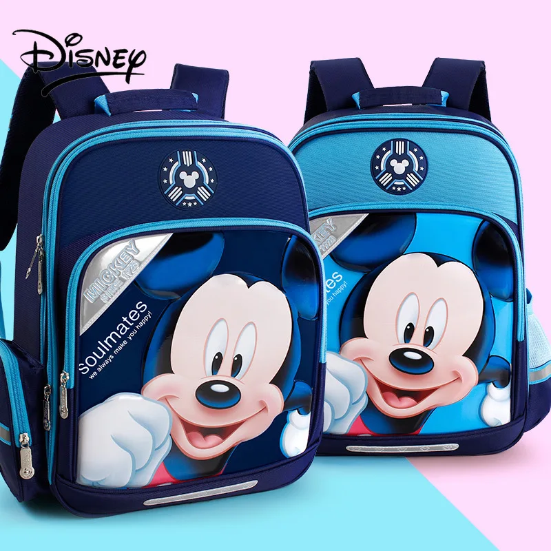 Disney's New Cartoon Mickey Bag Cute Minnie Protection Back Children's Lightweight Large-capacity 1-6 Grade Student Backpack