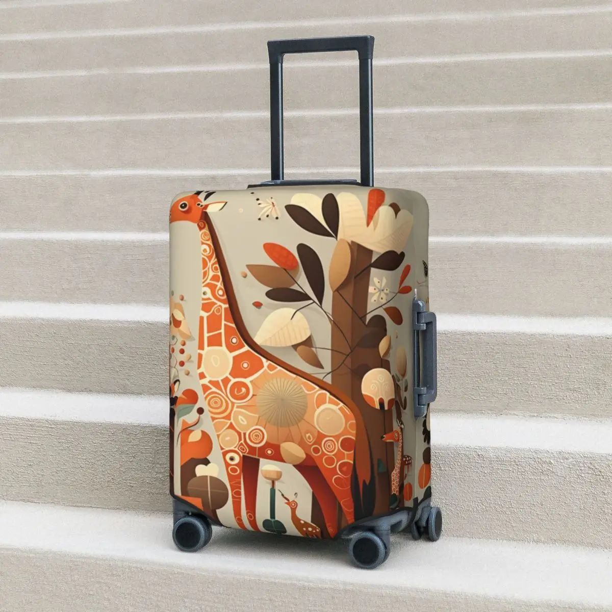 

Giraffe Suitcase Cover Vibrant illustrations Multi Style Travel Vacation Practical Luggage Supplies Protection