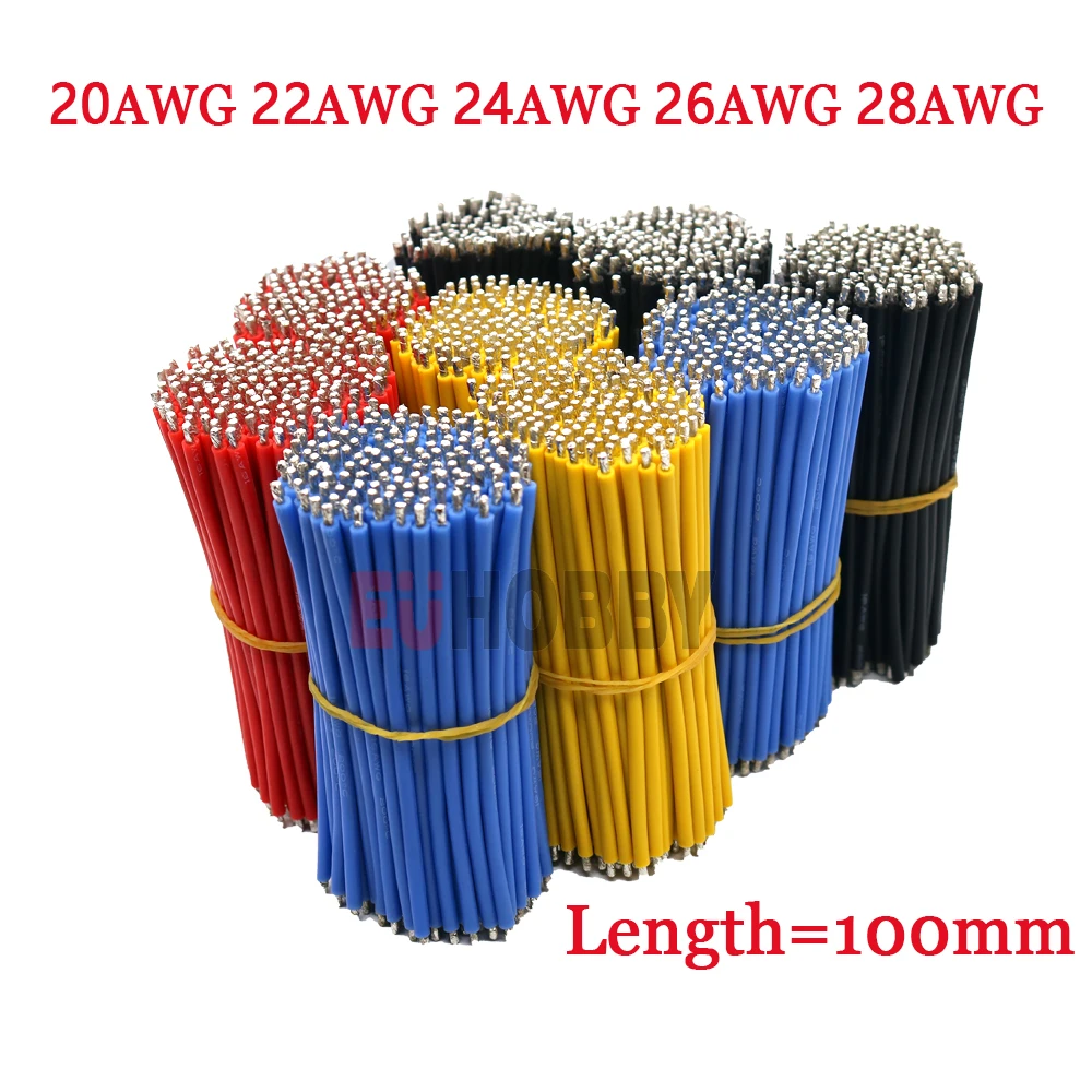 

Wholesale 100Pcs/Lot Tin-Plated Breadboard PCB Solder Cable Fly Jumper Wire Cable Tin Conductor Wires Connector Wire DIY Welding