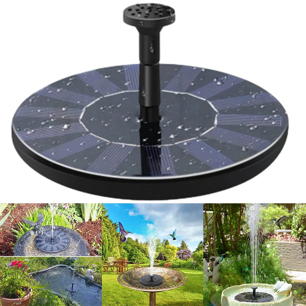 

Eco-friendly Bird Bath Fish Tank Solar Fountain Fountain Pool 150L/H 50cm Height Floating Design 130mm Diameter