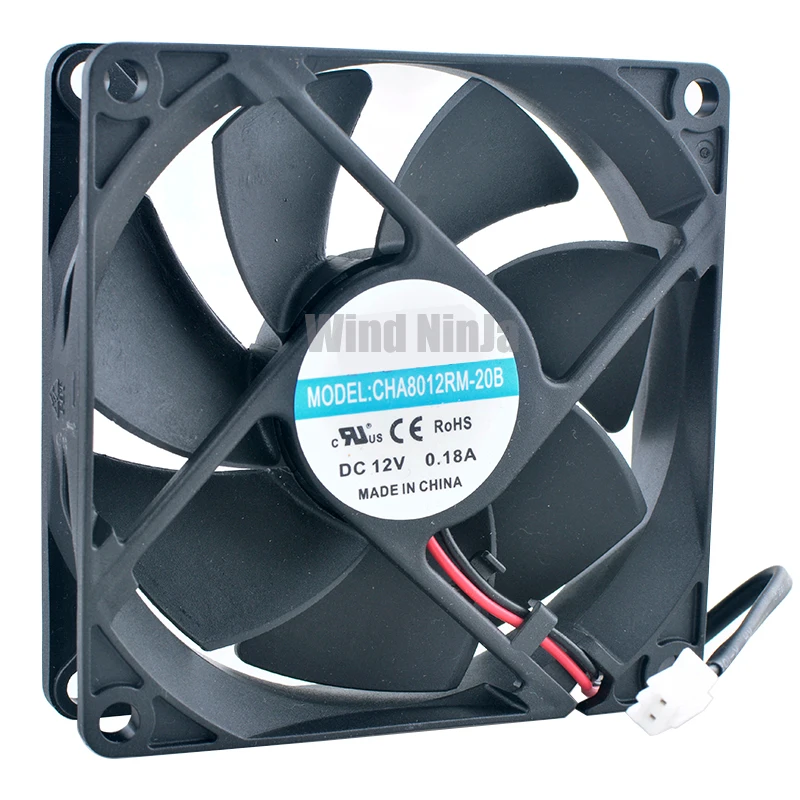 CHA8012RM-20B 8cm 80mm fan 80x80x20mm 8020 DC12V 0.18A 2pin 2150rpm Cooling for inverter power supply