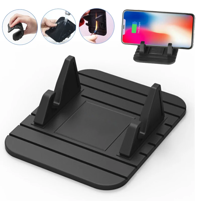 anti slip car silicone holder mat pad dashboard stand mount for phone gps bracket for iphone samsung xiaomi huawei universal free global shipping