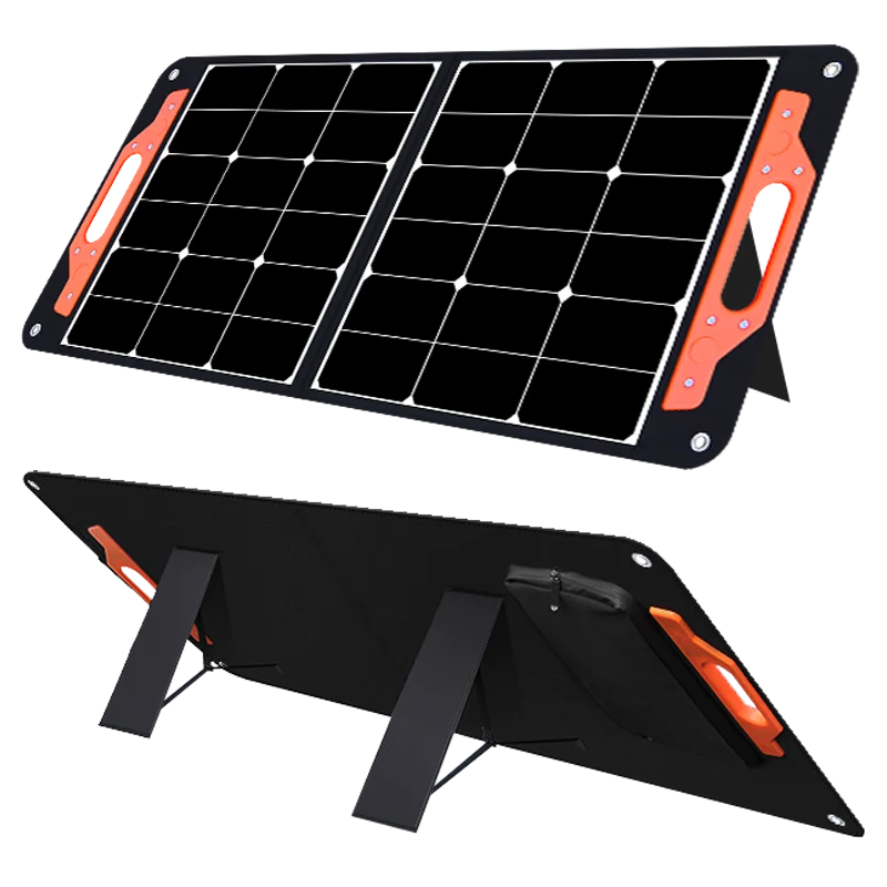 

Outdoor Camping Waterproof Foldable solar Panel 60W High Efficiency Solar Panels With Magnetic Handles Stand Function