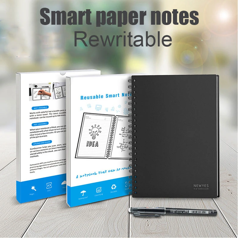 Elfinbook akıllı yeniden kullanılabilir silinebilir Spiral A5 B5 defter kağıdı not defteri dergisi çizim boyama cüzdan gibi Rocketbook