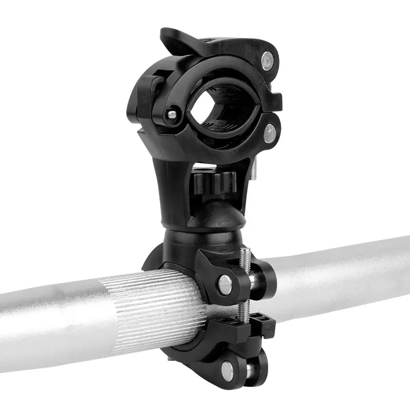 Bicycle Light Bracket 360°Rotation Tilting Adjustable Bike Lamp Flashlight Stand Mount Universal Cycling Clip Clamp LED Torch Ho