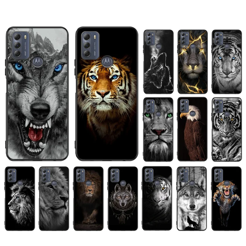 

Wolf Bird Lion Tiger Eagle Animal Phone Case for Motorola Moto G9 Plus G7 G8 Play G7 Power G100 G20 G60 One Action Macro