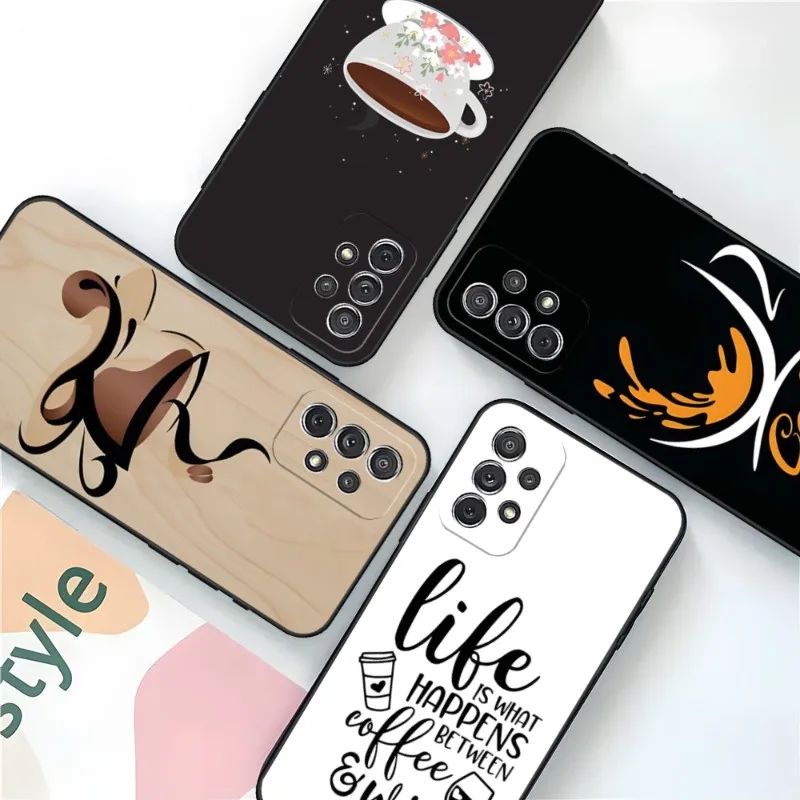 Coffee Wine Cup Phone Case For Samsung Note Galaxy 8 9 10 20 Plus Pro Ultra M31 M40 M20 M10 J7 J6 Prime Back Cover