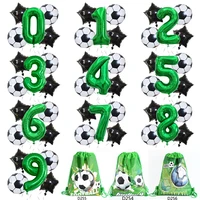 football helium foil globos balloons birthday party decorations kids boy world cup digit number ball soccer table party supplies