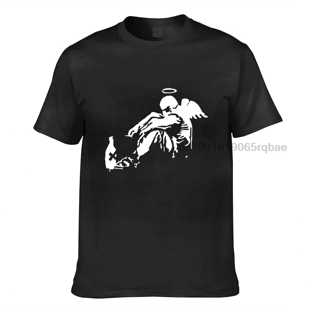 Футболка Banksy Fallen Angel мужские хлопковые футболки большого размера уличные
