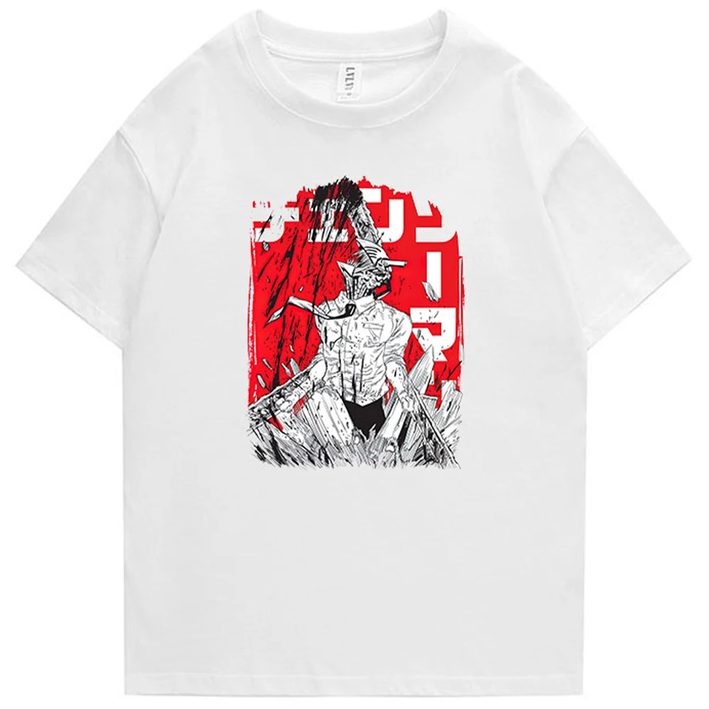 

Japanese anime Chainsaw man men's T-shirt Third Series Unisex casual Short sleeve tee for Couple Oversize Loose male Clothing