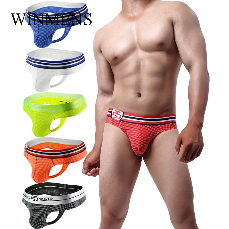 

Men's Sexy T Panties Gay T-back Thongs Underwear Dot Nylon Jacquard Fabric Dick Bag Sissy Breathable Jockstraps Sports Lingerie