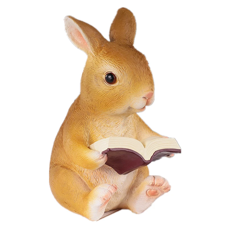 

Resin Rabbit Garden Figurines for Outdoor Creative Cute Bunny Easter Gift Courtyard Easter Sunday Holiday Decorative Statues