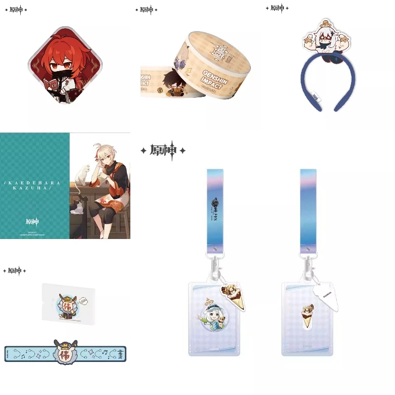 

MiHoYo официальный подлинный Genshin ударопрочный чехол для карт повязка на голову лента бейдж блокноты закладки подарок на день рождения