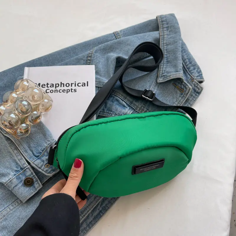 Nylon Chest Bag for Women Waist Bag Designer Bags All Match Shoulder Cross Bag Fashion Female Belt Bag Waist Pack Pouch Bolso images - 6