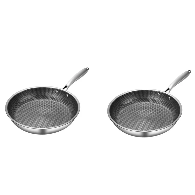 

Сковорода антипригарная из нержавеющей стали, 2 шт., 28 см