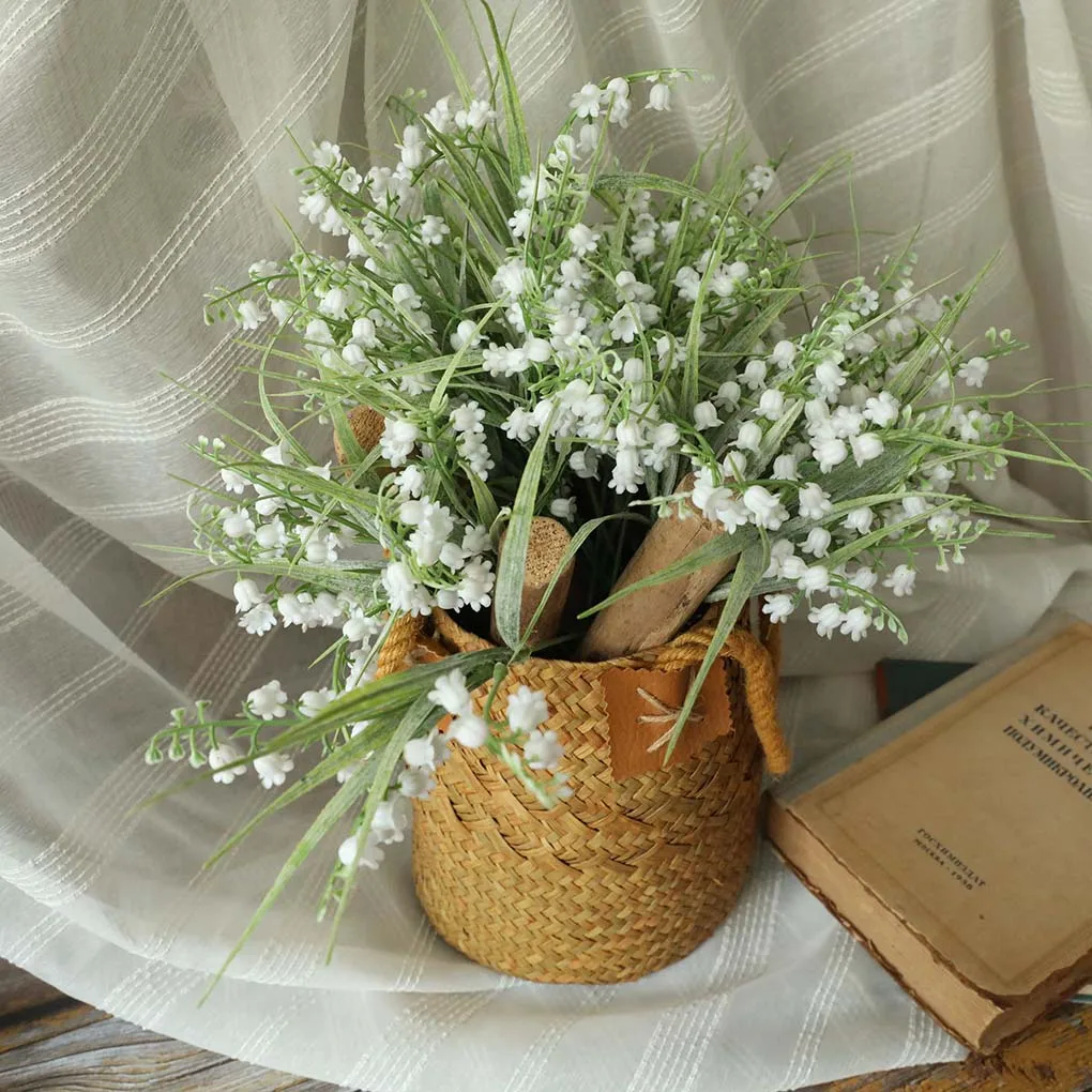 

Artificial Bellflower Grass Bouquet Simulation Silk Flower Bouquet Home Table Wedding party festival Centerpiece Fake Plant