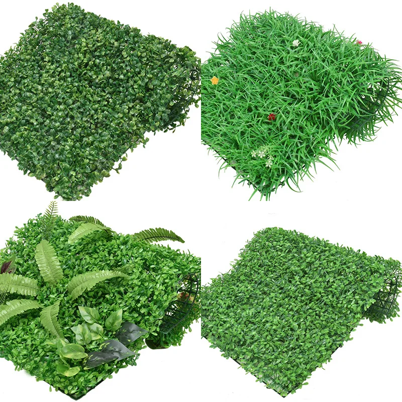 

60*40CM Artificial Plant Wall Milan Lawn Green Background Shop Home Indoor Outdoor Entrance Decoration Image Plastic Fake Grass