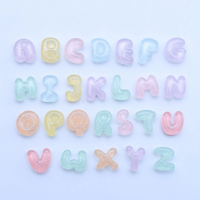 30 шт. новые кавайные мультяшные разноцветные английские буквы, смола для скрапбукинга, декоративная заколка для волос «сделай сам», кулон, ювелирные детали A70 раскрашивай и учисью английские слова и фразы для от 2 лет