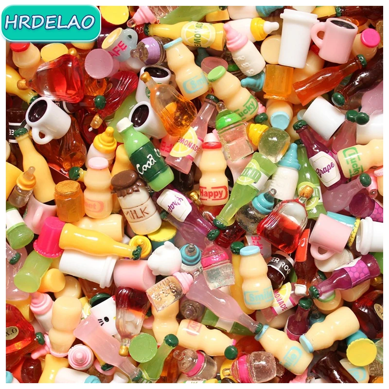 10Pcs Diy Slime Accessories Beer Bottle Bar Sugar Bead for Slime Toys Food Fruit Lucky Bag Toy Educational Toy for Children Gift