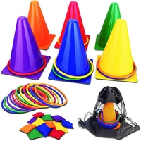 parent child throwing ring games cone throwing montessori tossing ring indoor fun learning educational toys for children restles