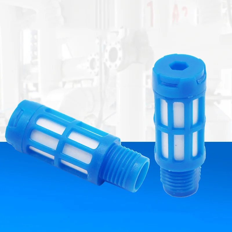 Novo Plástico Pneumático Ruído Reduzindo Silenciador Psl-01 – 02 03 04 06 Azul 10 Pçs