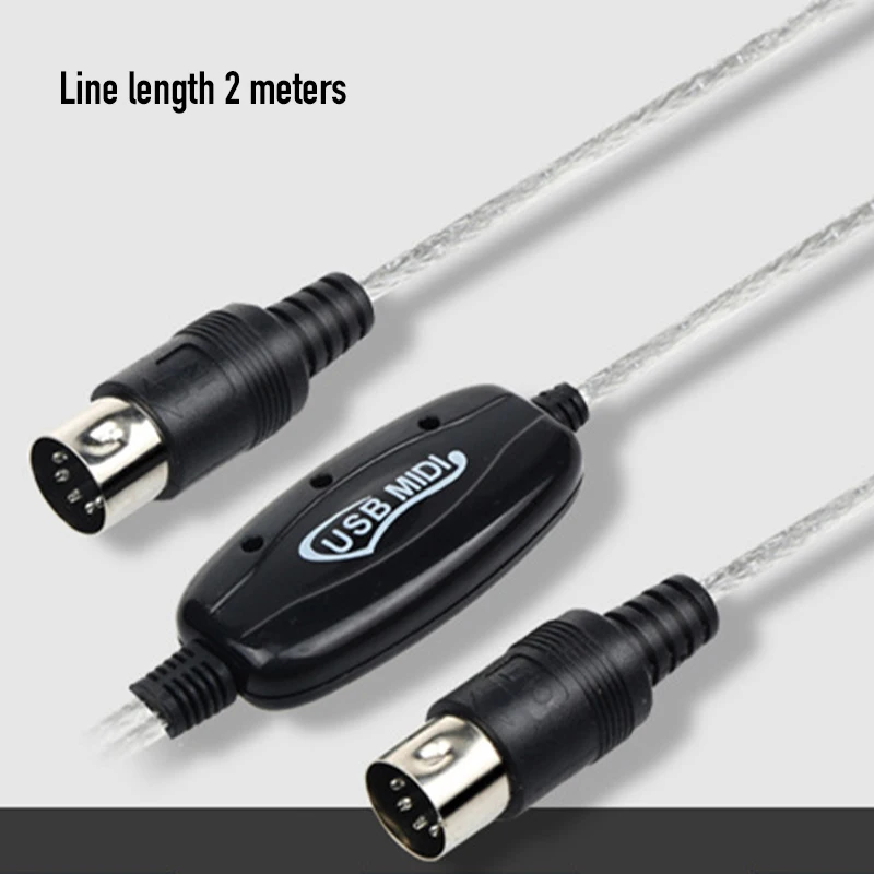 Фото Кабель-адаптер MIDI-USB (вход/выход) для электронных клавишных инструментов, 5-контактный, для передачи музыки на ПК, аксессуар для музыкальных инструментов №3