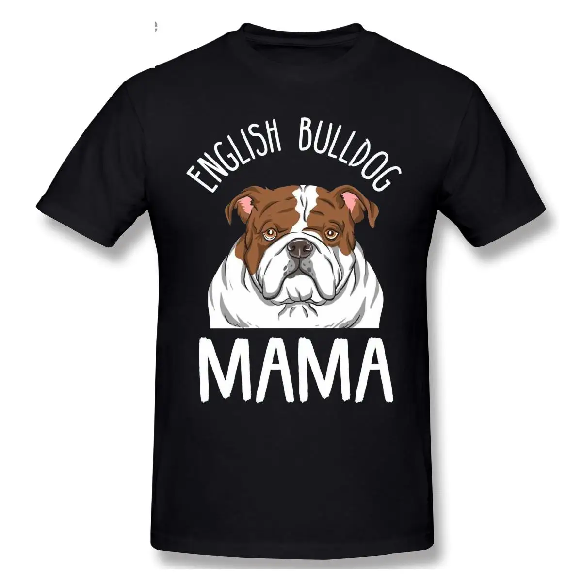 

2021 Fashion Graphic T-shirt Cartoon Anime English Bulldog Mama Short Sleeve Casual Men O-neck 100% Cotton T shirt Tees Top