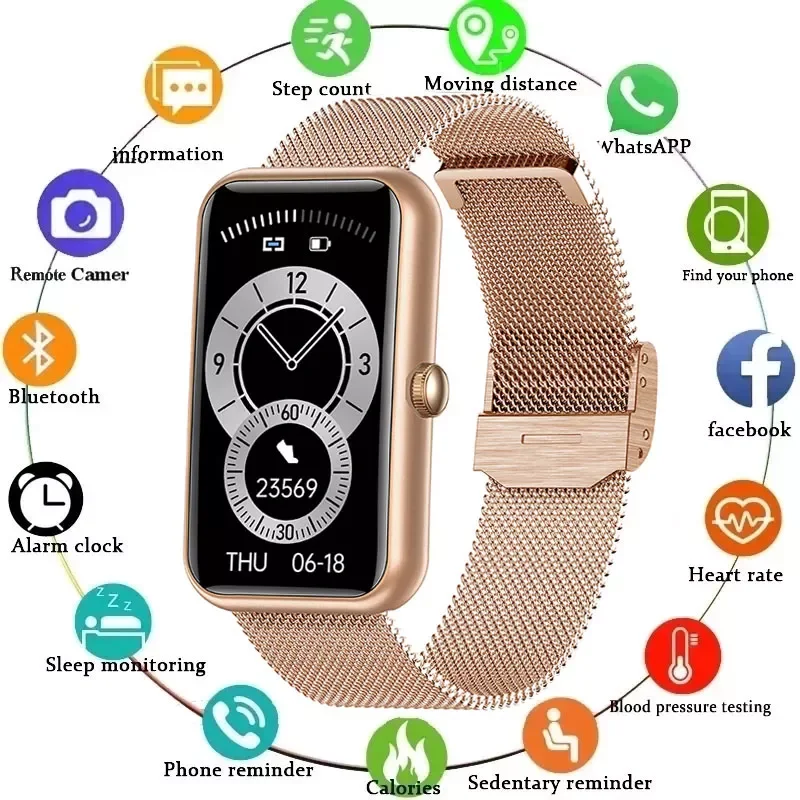

2022 Women Smart Watch For Huawei Phone Smart Bracelet Exercise Men Blood Pressure Heart Rate IP68 Waterproof Ladies Smartwatch