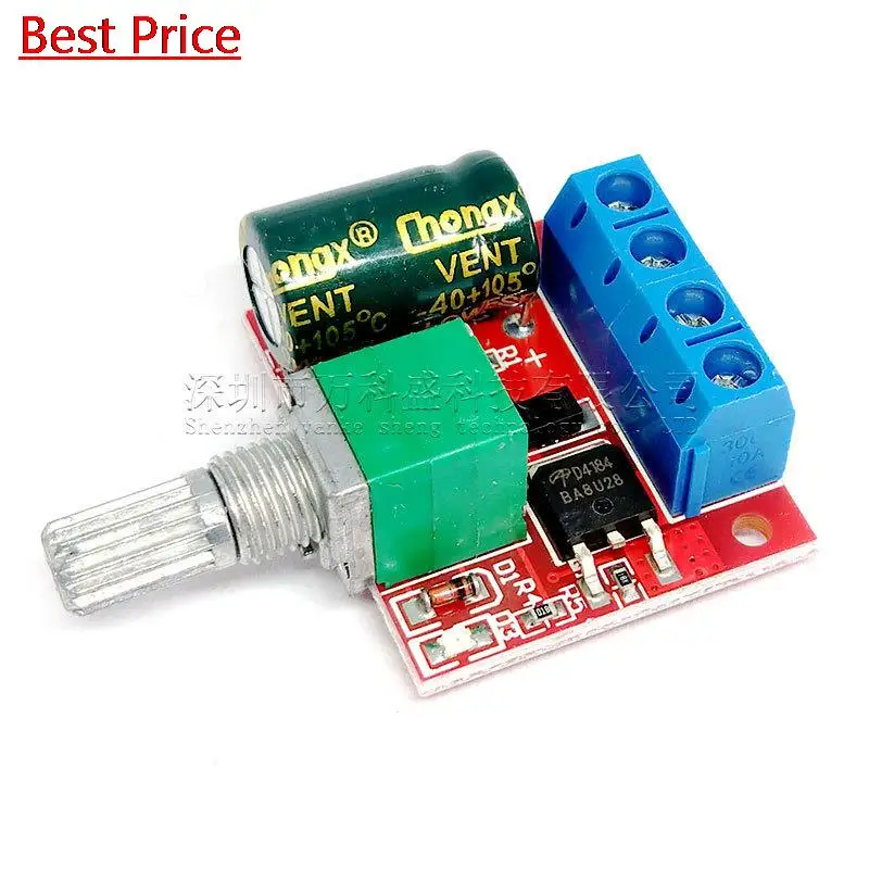 50Pcs PWM DC motor speed controller 5V-35V speed control switch board 5A 90W switch function LED dimmer speed control module