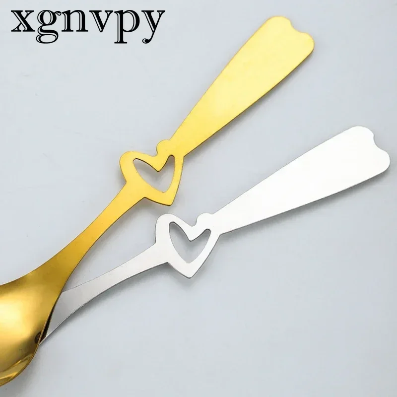 Ложка для кофе xgnvpy из нержавеющей стали ложка мороженого с полым сердцем и