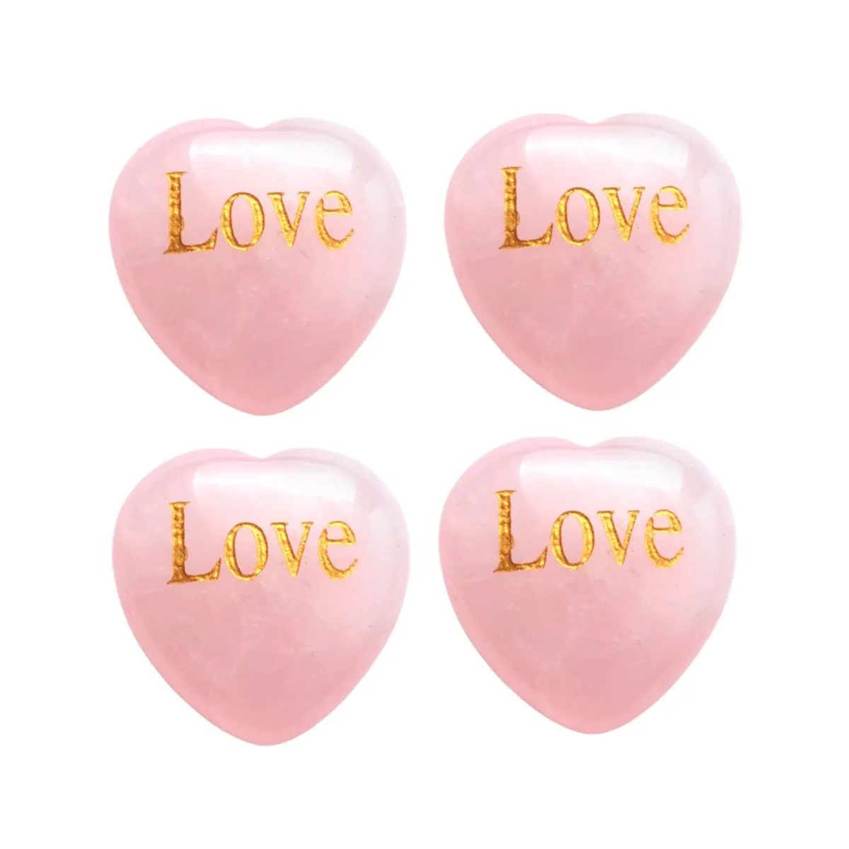 Сердечко из розового кварца для родителей и семьи, 25x25x12 мм