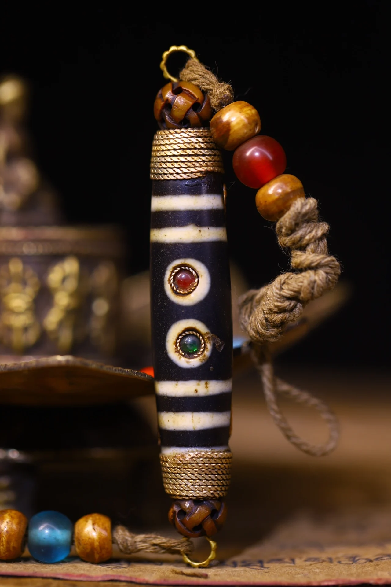 Коллекция тибетских храмов 5 дюймов старый натуральный агат мозаика драгоценный