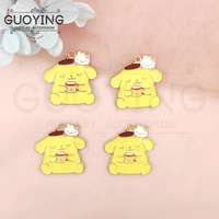 10pcs enamel charms cartoon dog necklace pendant diy keychain earrings jewelry accessories alloy charms earing charms