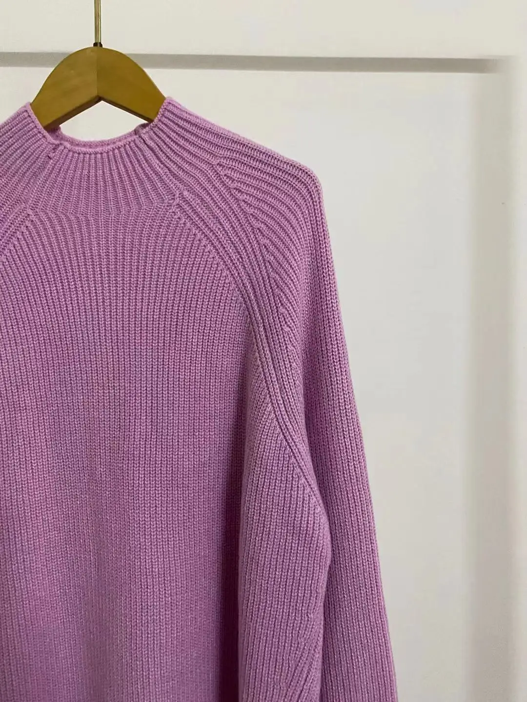 

Women Sweater Loose Half High Collar Casual Autumn Winter Knitted Pullover