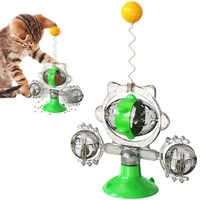 cat windmill toy funny massage rotatable toy with catnip ball leaking food cat supplies multifunctional kitten products