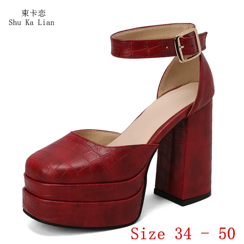 

Women High Heel Shoes Gladiator Sandals Platform Pumps D'Orsay Woman High Heels Party Shoes Plus Size 34 - 50