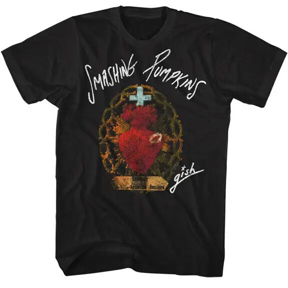 

Smashing Pumpkins T-Shirt GISH Heart Cross Tee TALL