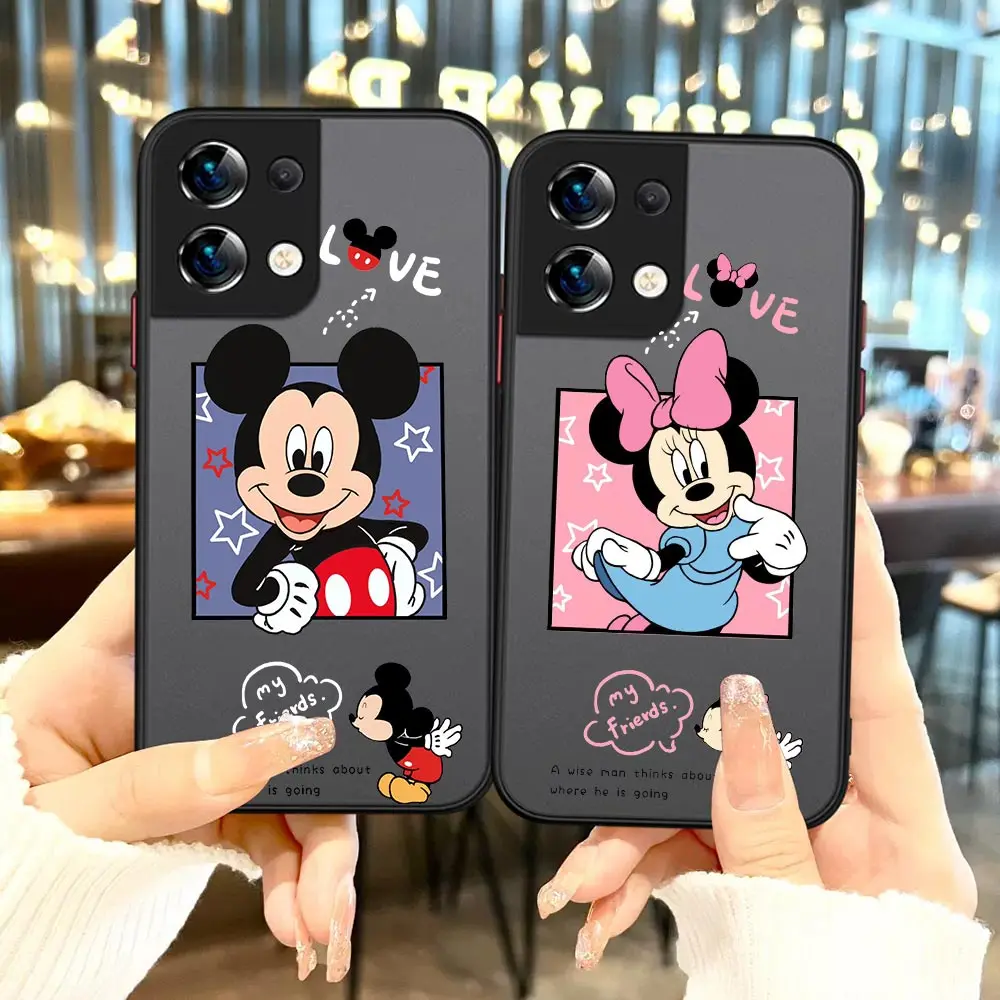 

Cute Minnie Mickey Mouse Anime Cartoon Matte Case For OPPO Reno 8 Case For OPPO Reno 8 7 7Z 6Z 6 5 Pro Plus 4 4SE 3 2 2F 2 Z Pro