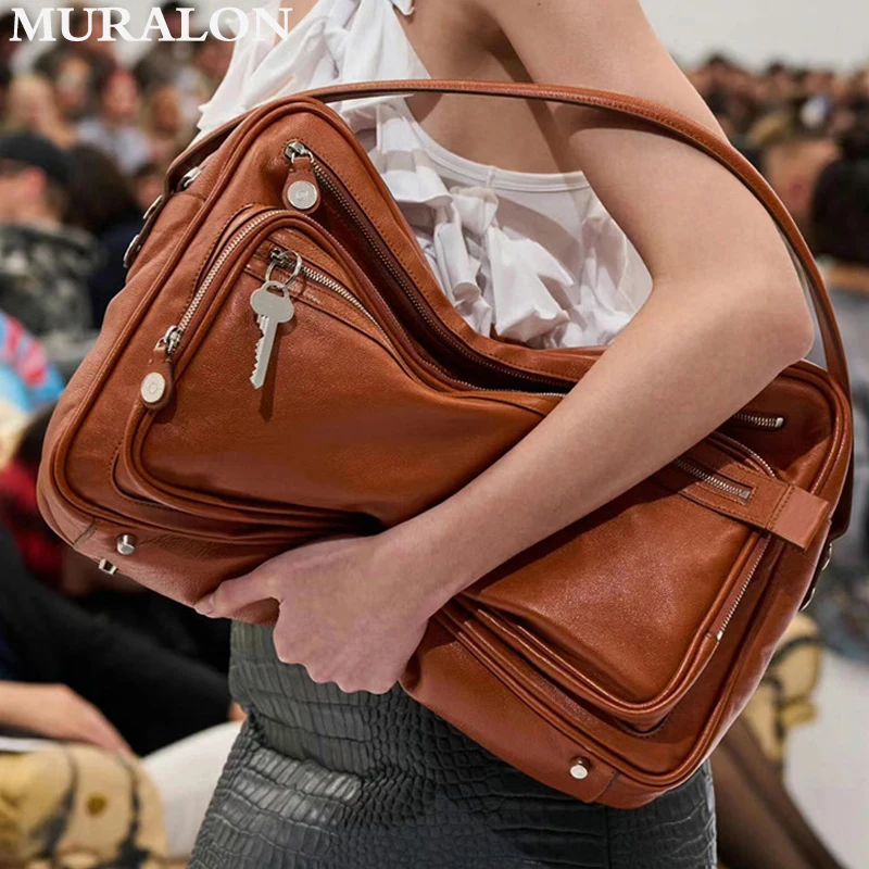 Повседневная универсальная сумка на молнии с несколькими карманами модная через