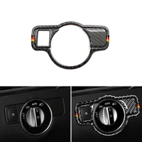 real carbon fiber car styling headlight switch frame cover protective trim for mercedes benz a b c e g gla glk gls ml class