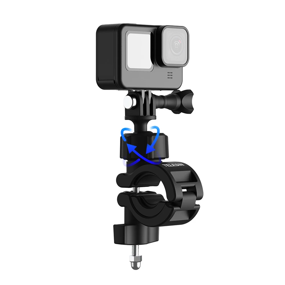 

360 Degree Rotation Handlebar Mount Bike Bicycle Motorcycle For Gopro Hero 10 9 8 7 6 5 Insta360 Osmo Action IPhone