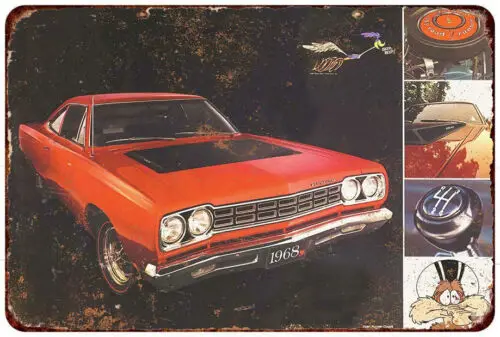 

1p,1968 Road Runner Vintage Vintage Look Репродукция металлических знаков